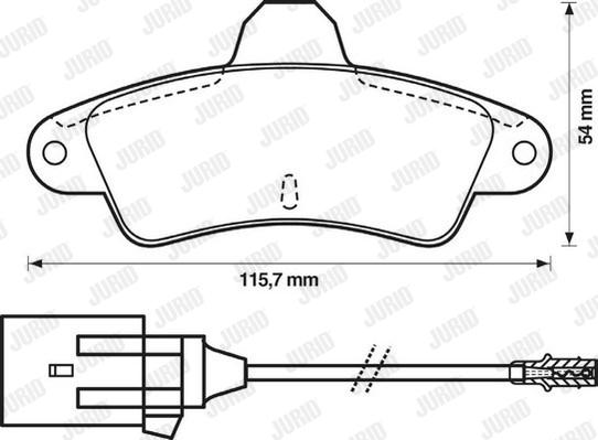 Jurid 571755D - Гальмівні колодки, дискові гальма avtolavka.club