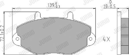 Jurid 573951J - Гальмівні колодки, дискові гальма avtolavka.club