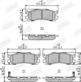 Jurid 573914J - Гальмівні колодки, дискові гальма avtolavka.club