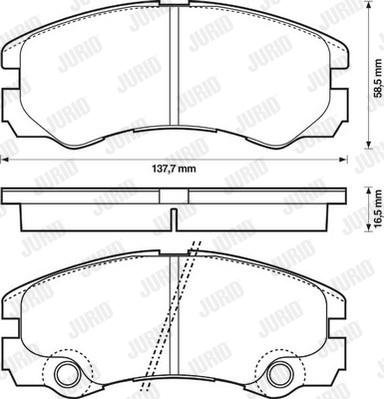 Jurid 573066J - Гальмівні колодки, дискові гальма avtolavka.club