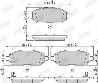 Jurid 573805J - Гальмівні колодки, дискові гальма avtolavka.club