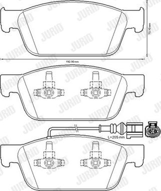 Jurid 573330J - Гальмівні колодки, дискові гальма avtolavka.club
