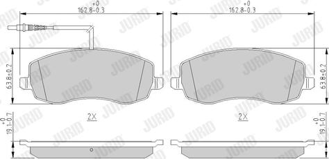 Jurid 573327J - Гальмівні колодки, дискові гальма avtolavka.club