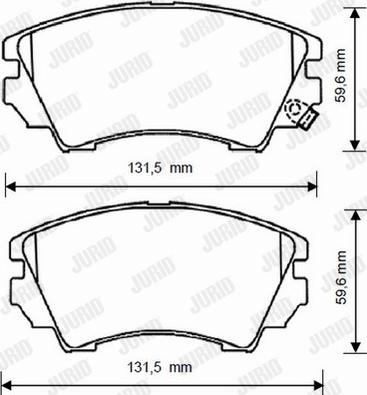 Jurid 573269JC - Гальмівні колодки, дискові гальма avtolavka.club