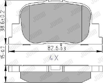 Jurid 572559J - Гальмівні колодки, дискові гальма avtolavka.club