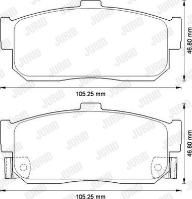 Jurid 572582J - Гальмівні колодки, дискові гальма avtolavka.club