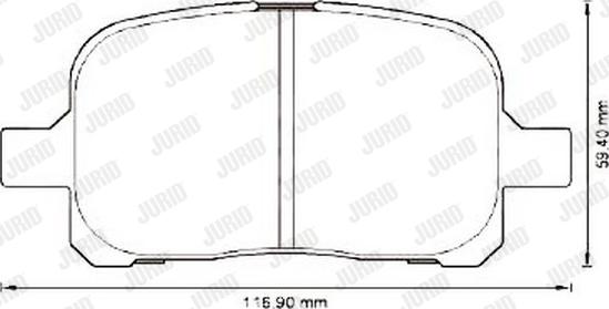 Jurid 572538J - Гальмівні колодки, дискові гальма avtolavka.club