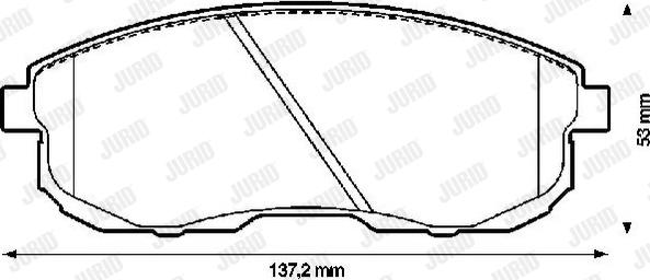 Jurid 572345J - Гальмівні колодки, дискові гальма avtolavka.club