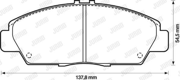 Jurid 572350J - Гальмівні колодки, дискові гальма avtolavka.club