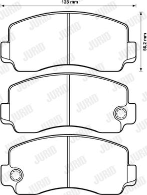 Jurid 572300J - Гальмівні колодки, дискові гальма avtolavka.club