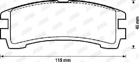 Jurid 572234J - Гальмівні колодки, дискові гальма avtolavka.club