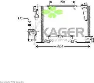 Kager 945259 - Конденсатор, кондиціонер avtolavka.club