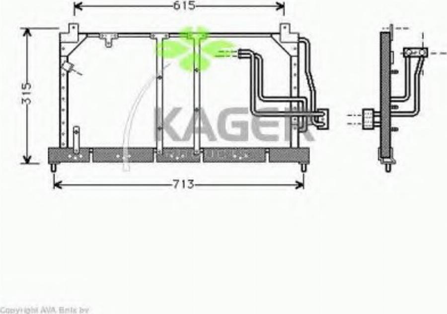 Kager 94-5253 - Конденсатор, кондиціонер avtolavka.club