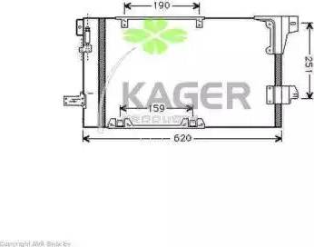 Kager 945260 - Конденсатор, кондиціонер avtolavka.club