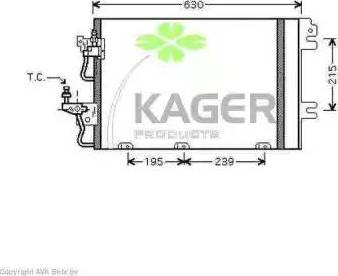 Kager 945272 - Конденсатор, кондиціонер avtolavka.club