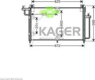 Kager 946062 - Конденсатор, кондиціонер avtolavka.club