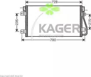 Kager 946101 - Конденсатор, кондиціонер avtolavka.club