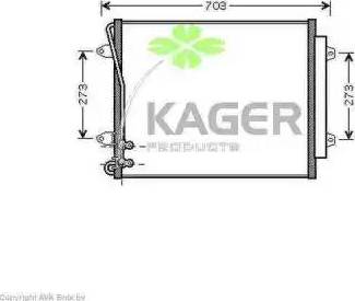 Kager 946183 - Конденсатор, кондиціонер avtolavka.club