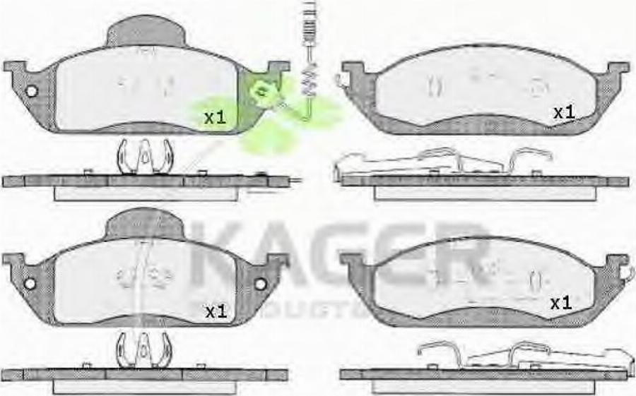 Kager 35-0568 - Гальмівні колодки, дискові гальма avtolavka.club