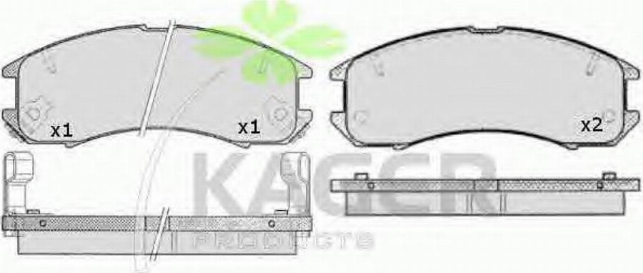 Kager 35-0538 - Гальмівні колодки, дискові гальма avtolavka.club