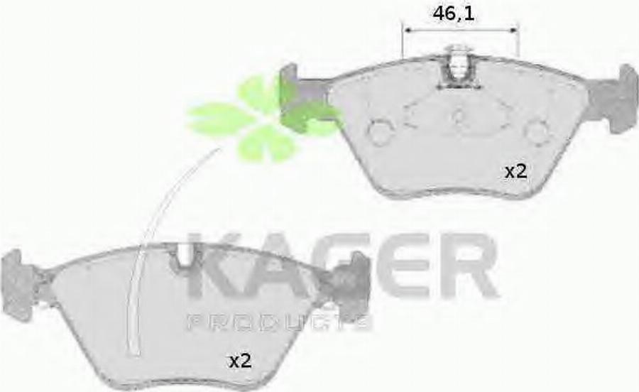 Kager 35-0604 - Гальмівні колодки, дискові гальма avtolavka.club