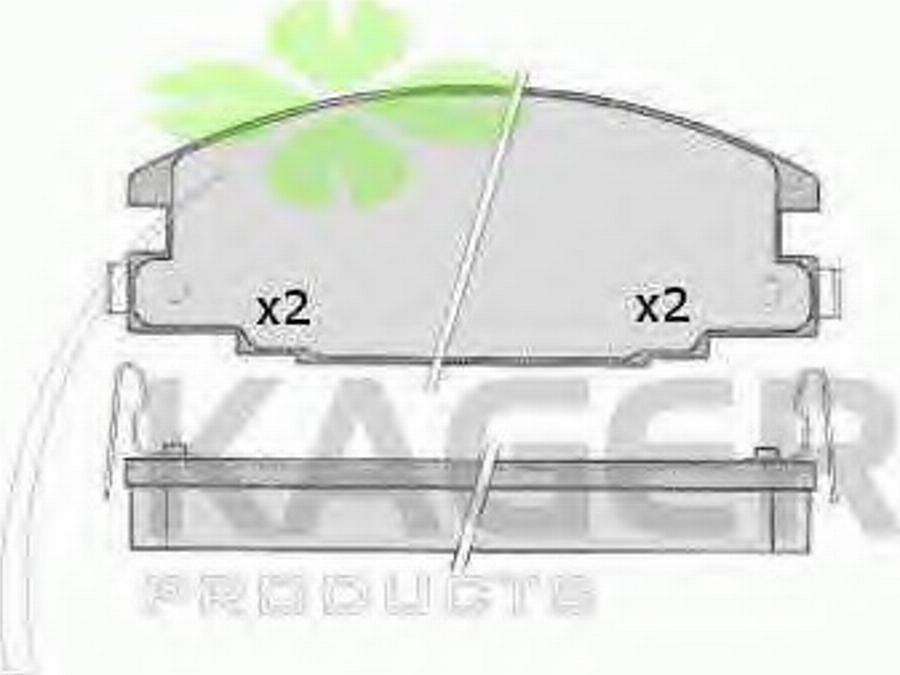 Kager 35-0602 - Гальмівні колодки, дискові гальма avtolavka.club