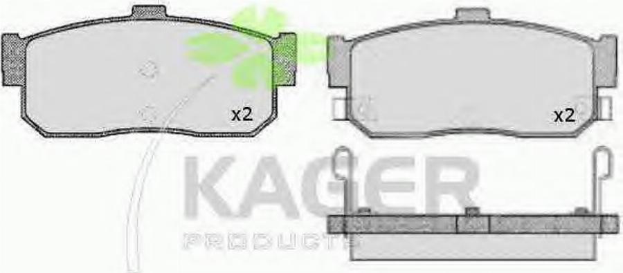 Kager 35-0267 - Гальмівні колодки, дискові гальма avtolavka.club