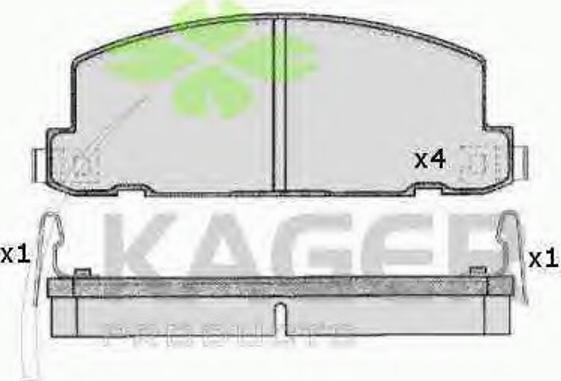 Kager 35-0219 - Гальмівні колодки, дискові гальма avtolavka.club