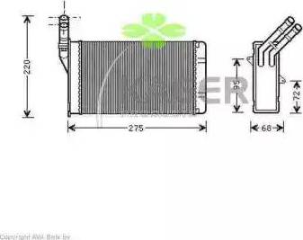 Kager 32-0018 - Теплообмінник, опалення салону avtolavka.club