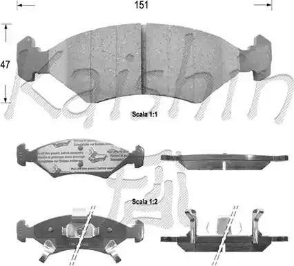 Kaishin D11051 - Гальмівні колодки, дискові гальма avtolavka.club