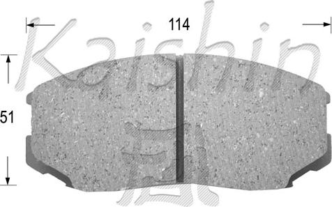 Kaishin FK6070 - Гальмівні колодки, дискові гальма avtolavka.club