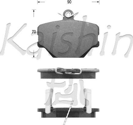 Kaishin FK10049 - Гальмівні колодки, дискові гальма avtolavka.club