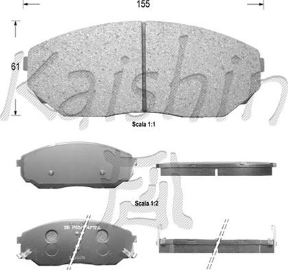 Kaishin FK11130 - Гальмівні колодки, дискові гальма avtolavka.club