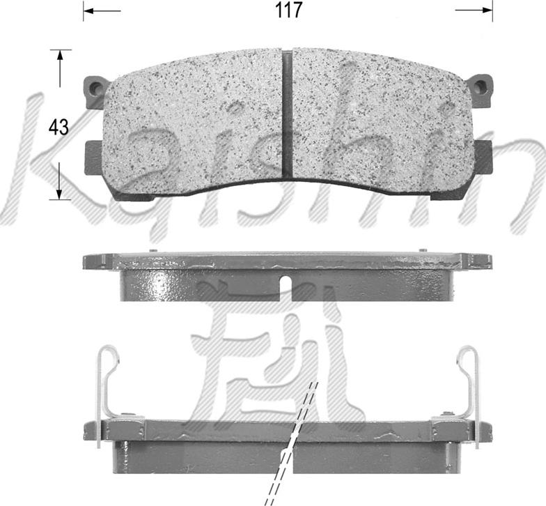 Kaishin FK3079 - Гальмівні колодки, дискові гальма avtolavka.club