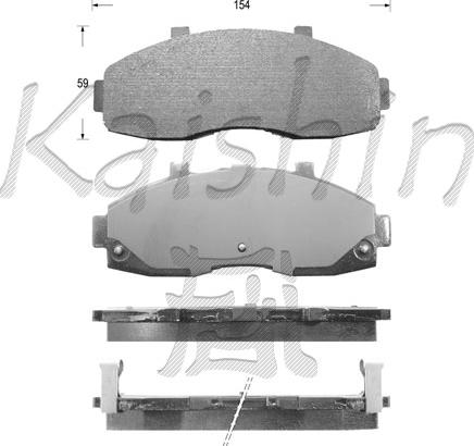 Kaishin FK7077 - Гальмівні колодки, дискові гальма avtolavka.club