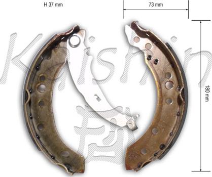 Kaishin K6737 - Комплект гальм, барабанний механізм avtolavka.club