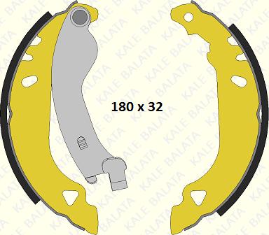 KALE 1233 0500 04 P - Комплект гальм, барабанний механізм avtolavka.club