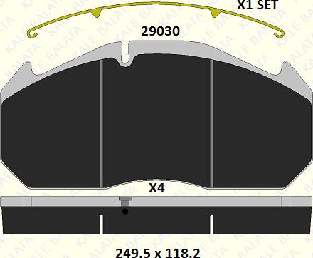 KALE 29030 282 14 - Гальмівні колодки, дискові гальма avtolavka.club