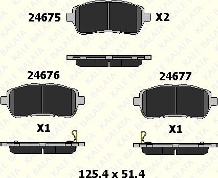 KALE 24675 165 05 - Гальмівні колодки, дискові гальма avtolavka.club