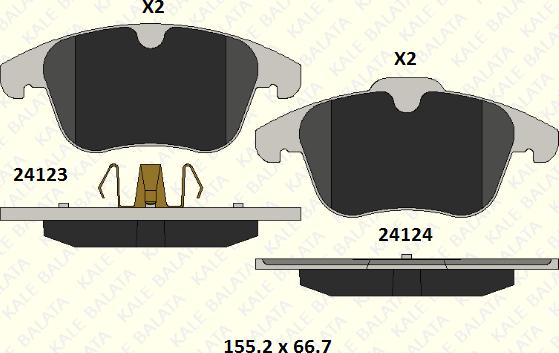 KALE 24123 203 05 - Гальмівні колодки, дискові гальма avtolavka.club