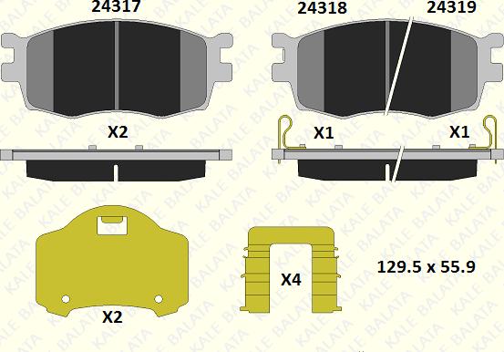 KALE 24317 177 25 - Гальмівні колодки, дискові гальма avtolavka.club