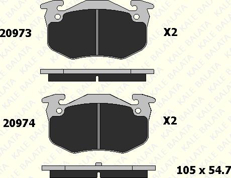 KALE 20974 110 05 - Гальмівні колодки, дискові гальма avtolavka.club