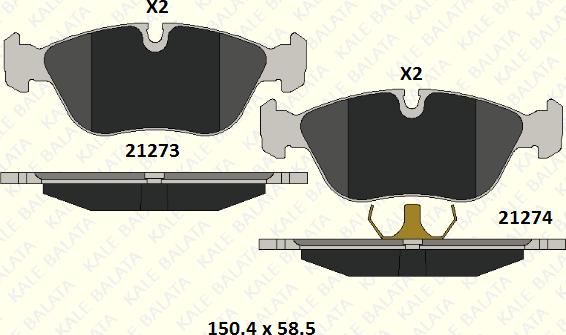 KALE 21273 195 05 - Гальмівні колодки, дискові гальма avtolavka.club