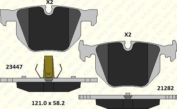 KALE 23447 173 05 - Гальмівні колодки, дискові гальма avtolavka.club