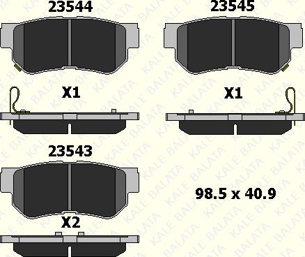 KALE 23543 150 04 - Гальмівні колодки, дискові гальма avtolavka.club