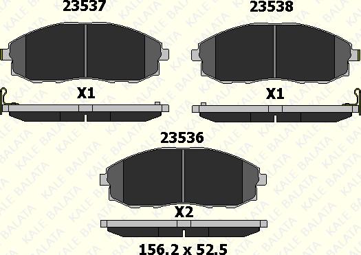 KALE 23536 155 05 - Гальмівні колодки, дискові гальма avtolavka.club