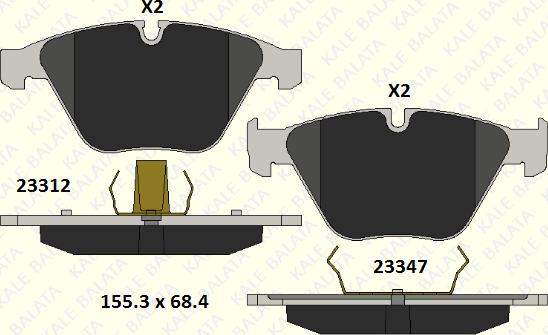 KALE 23347 203 05 - Гальмівні колодки, дискові гальма avtolavka.club