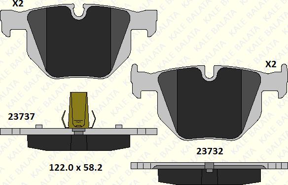 KALE 23732 173 05 - Гальмівні колодки, дискові гальма avtolavka.club