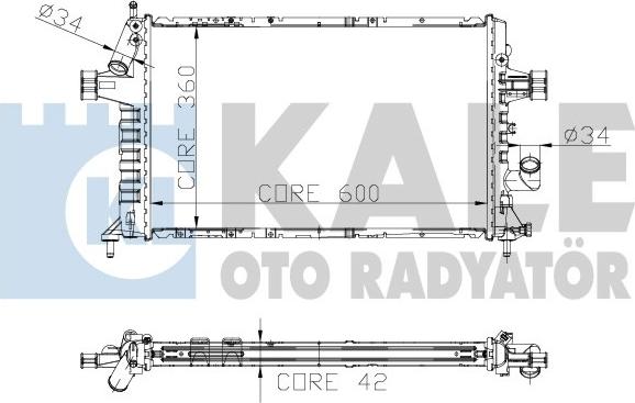 KALE OTO RADYATÖR 141300 - Радіатор, охолодження двигуна avtolavka.club