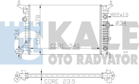 KALE OTO RADYATÖR 151200 - Радіатор, охолодження двигуна avtolavka.club